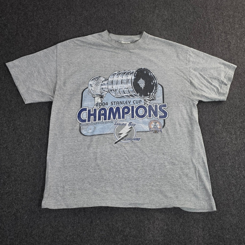 VTG Lee Sports Tampa Bay Lightning 2004 Stanley Cup Champions‎ Shirt Large
